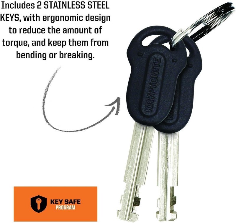Kryptonite Kryptolok Mini-7 Bike U-Lock with Cable, Heavy Duty Anti-Theft Bicycle U Lock, 12.7mm Shackle and 10mm x4ft Length Security Cable with Mounting Bracket and Keys - Image 3